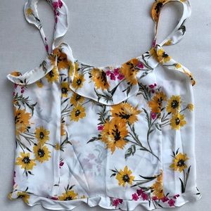 EXPRESS Flower Tank Top, Size S
